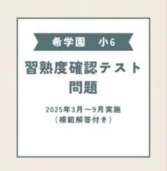 2026年最新】希学園 小5 習熟度の人気アイテム - メルカリ