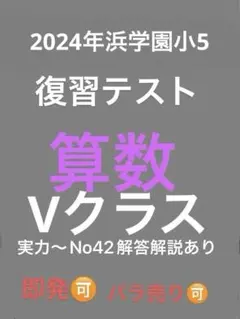 2026年最新】浜学園 復習テスト 小5の人気アイテム - メルカリ