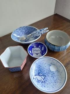 魯山人写し 染付楓葉平向 10枚組