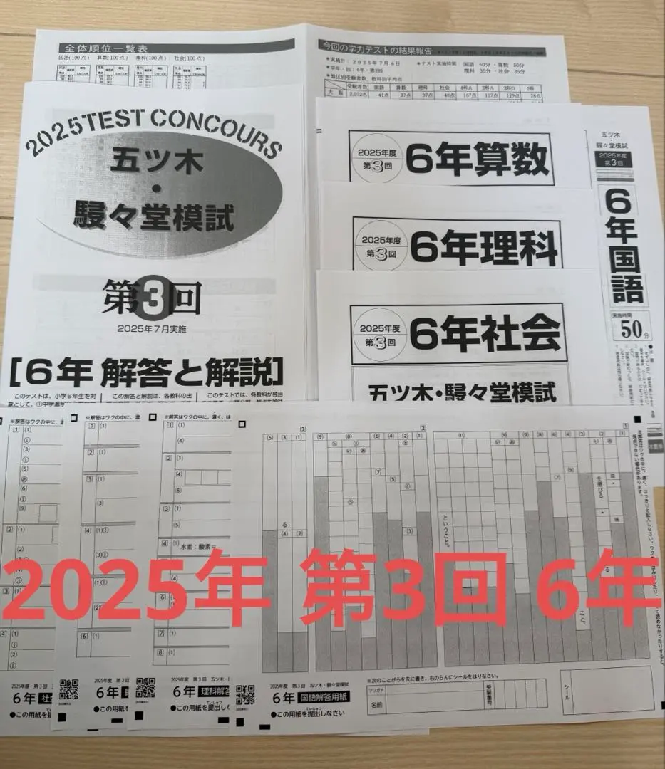 2026年最新】五ツ木駸々堂模試小6の人気アイテム - メルカリ