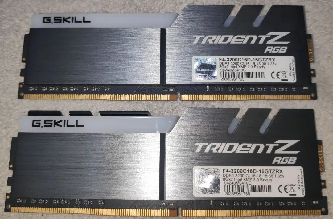 2026年最新】G.skill DDR4 Trident Z RGB F4-3200C16D-16GTZR (DDR4