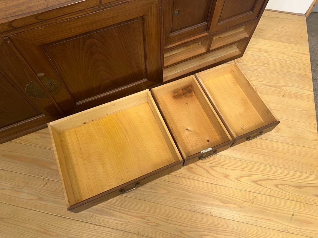 ローボード 棚 木製 M084 古道具 古家具 和家具 ビンテージ