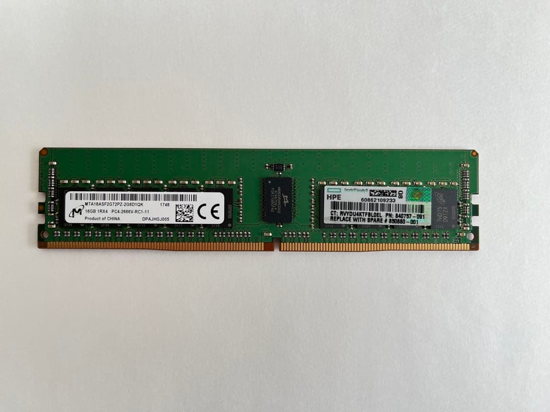 PC4-2666V 2Rx4 32GBメモリ 4枚セット Amazon.co.jp: MICRON 32GB PC4-2666V-R DDR4 Registered ECC 2RX4