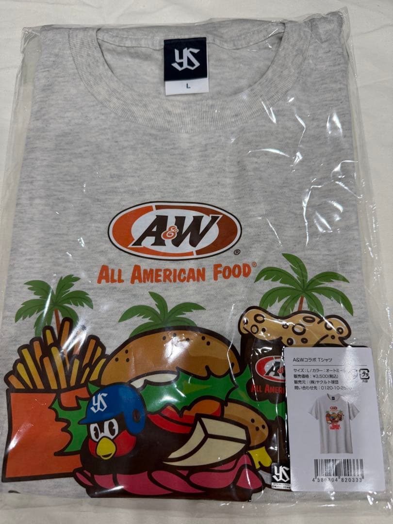 浦添限定】A&W ヤクルトスワローズ コラボTシャツ Lサイズ - メルカリ