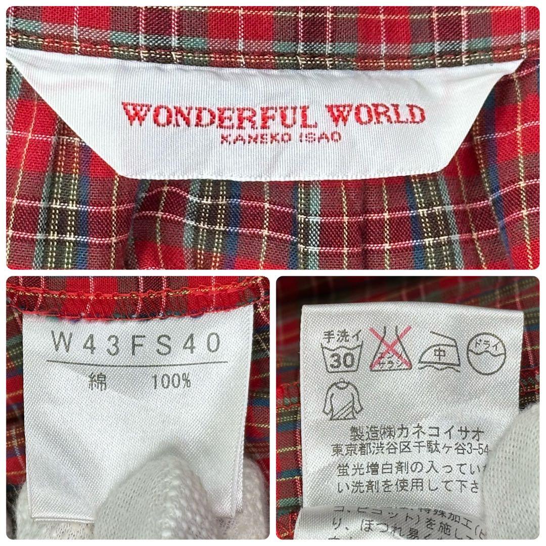✨ワンダフルワールド✨ロングスカート ティアード 赤 チェック柄