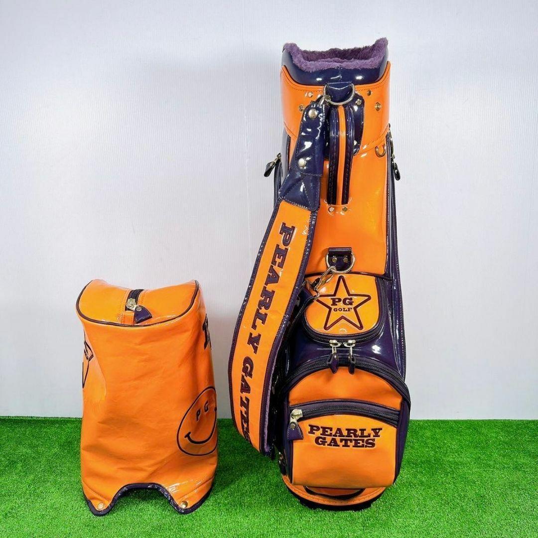 状態良好】パーリーゲイツ キャディバッグ エナメル 89スマイル ゴルフ