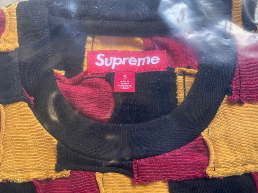 Supreme Patchwork Yoke Football Top S - メルカリ