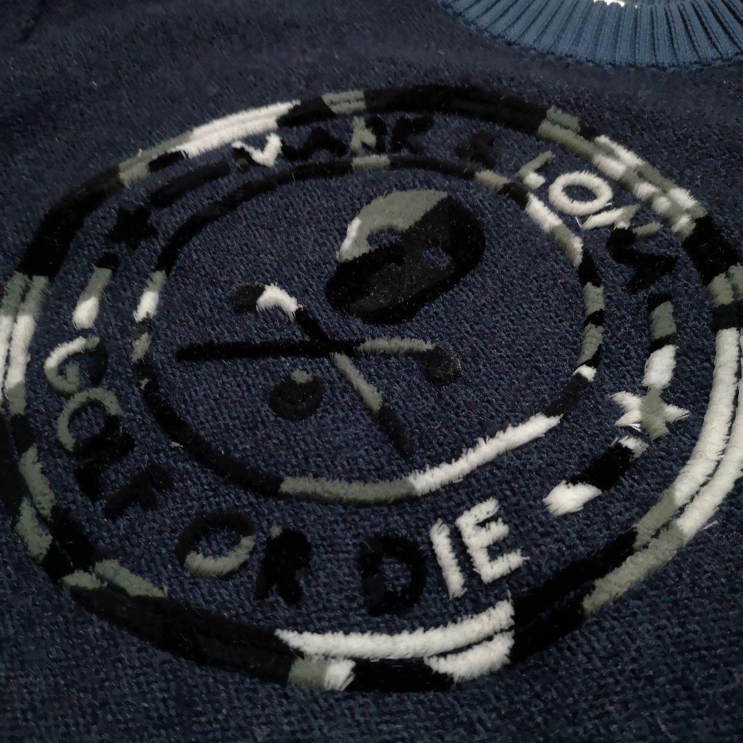 MARK&LONA☆迷彩スカルニットセーター36キムタクパーリーゲイツ