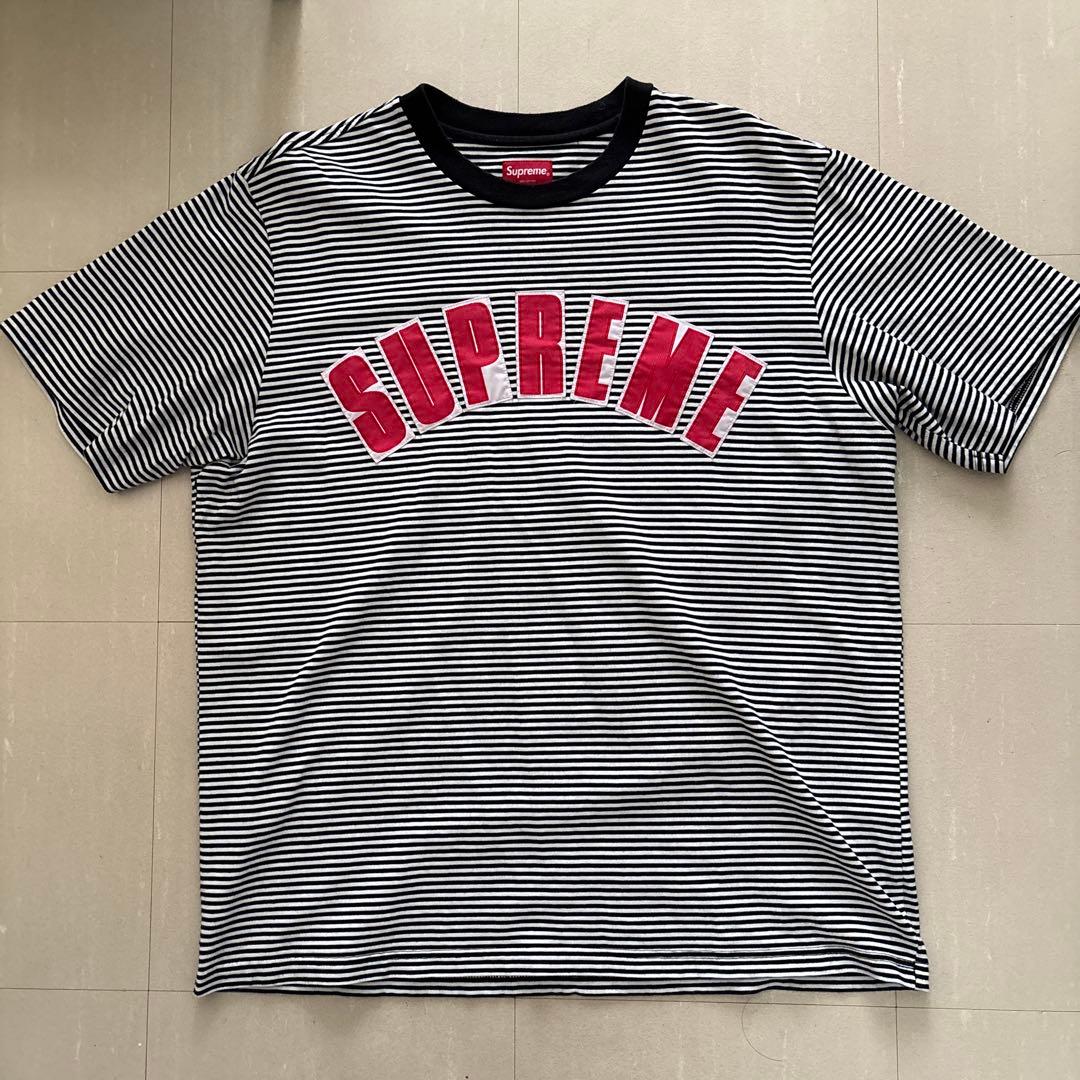 最終値下げ！】Supreme ストライプ Tシャツ Lサイズ - メルカリ
