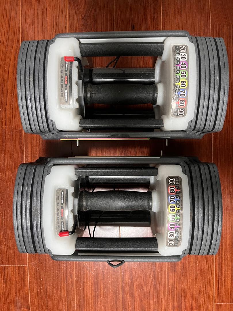 【セット販売のみ】可変式ダンベル 10-90ポンド 2個セットB 楽天市場】【☆最大300円OFFcp！】可変式 ダンベル ブロックダンベル