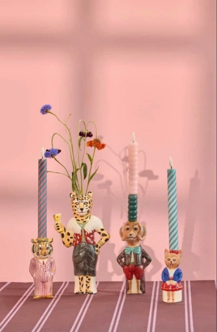 ライス 花瓶 ナタリーレテ レオパード　ヒョウ