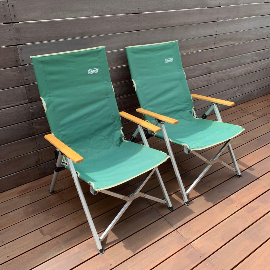 Coleman レイチェア 緑 2脚セット Coleman】レイチェア 2脚セット 美品
