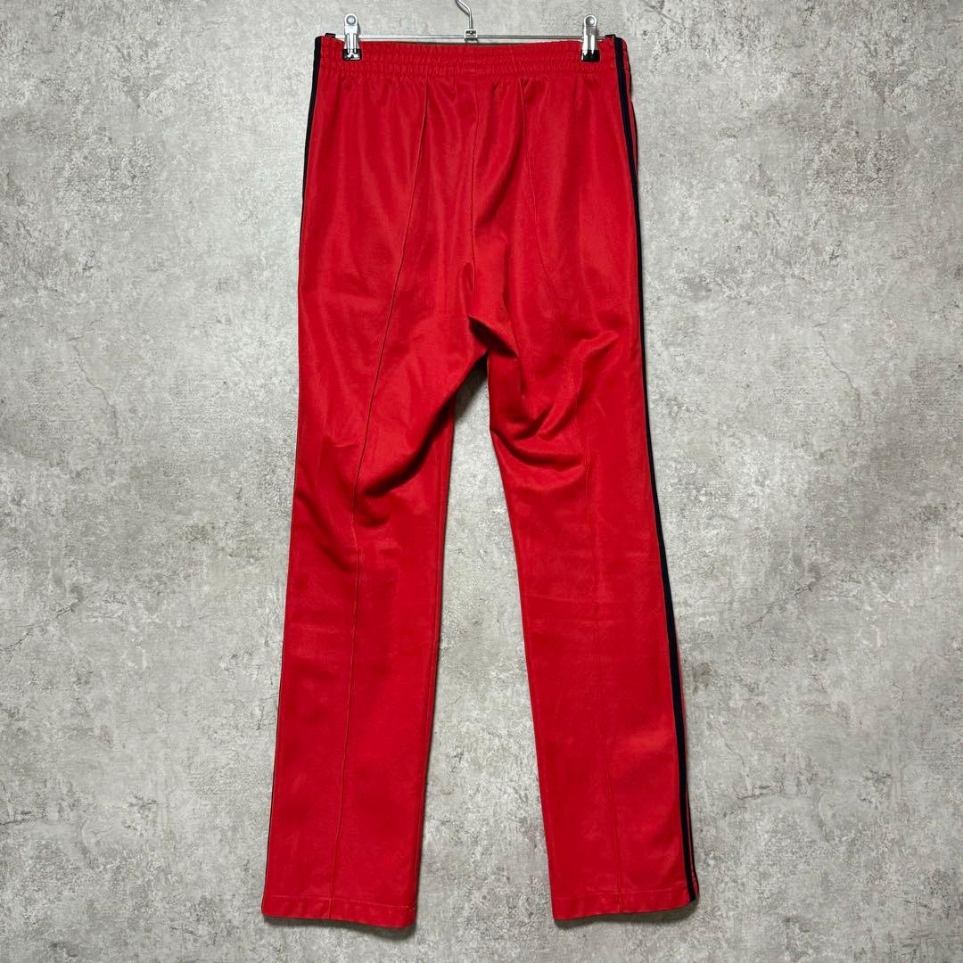 アディダス トラックパンツ 赤 黒ライン ジャージ 刺繍ロゴ