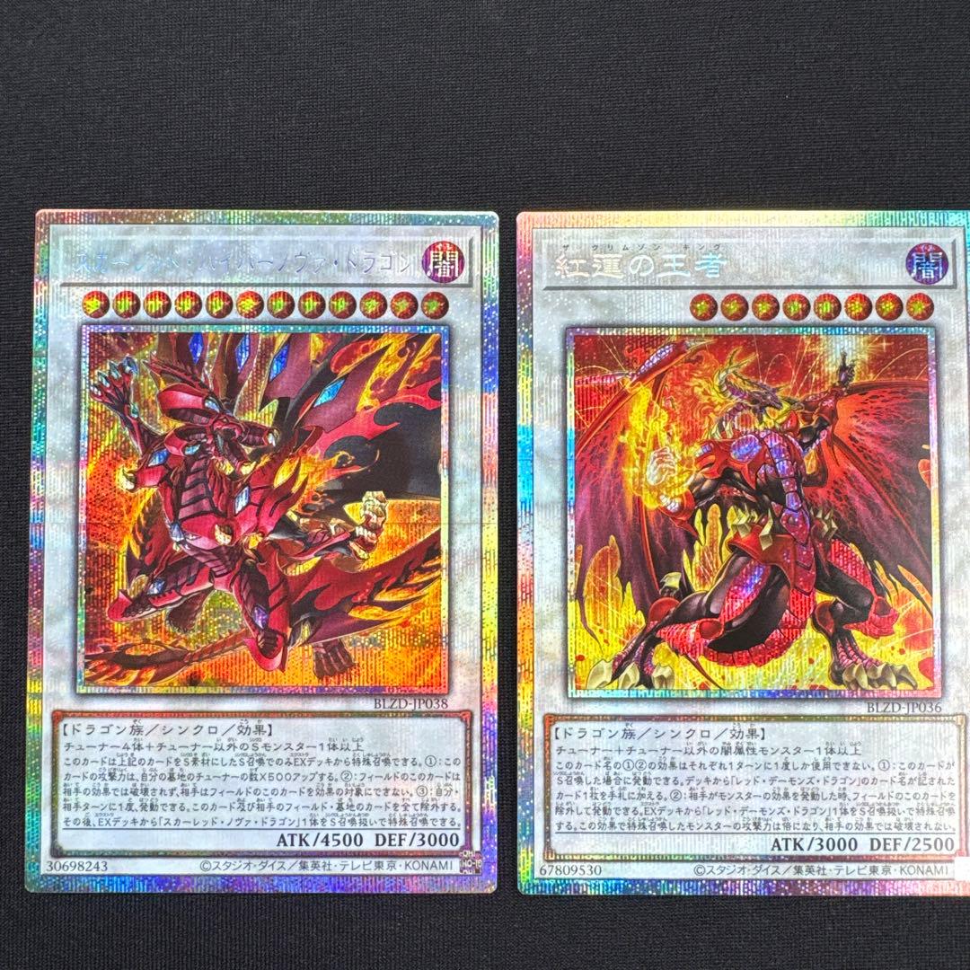 遊戯王 紅蓮の王者 & スカーレッド・ハイパーノヴァ・ドラゴン プリシクセット 遊戯王 スカーレッドハイパーノヴァドラゴン 紅蓮の王者 シークレット