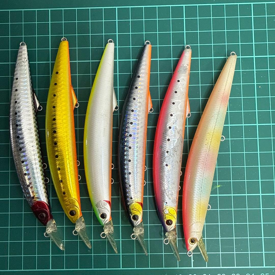 シーバスミノー 6個セット 針なし - メルカリ
