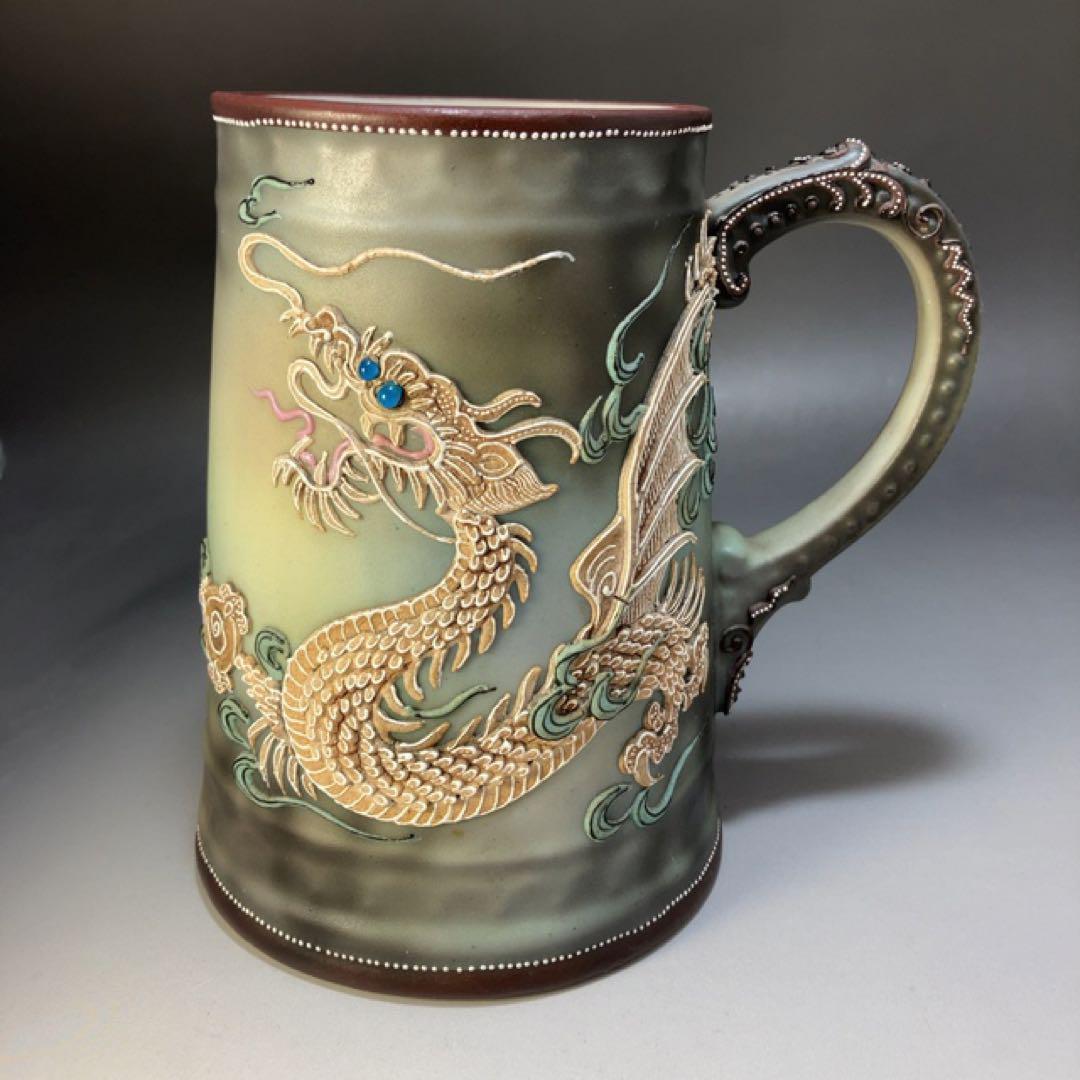 ☆希少☆高さ14cm オールドノリタケ コップ ドラゴン 盛り上げWW1819