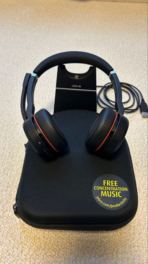 未使用、動作確認のみ】Jabra Evolve 75 ワイヤレスヘッドセット