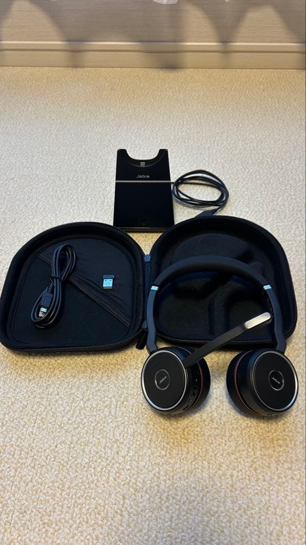 未使用、動作確認のみ】Jabra Evolve 75 ワイヤレスヘッドセット
