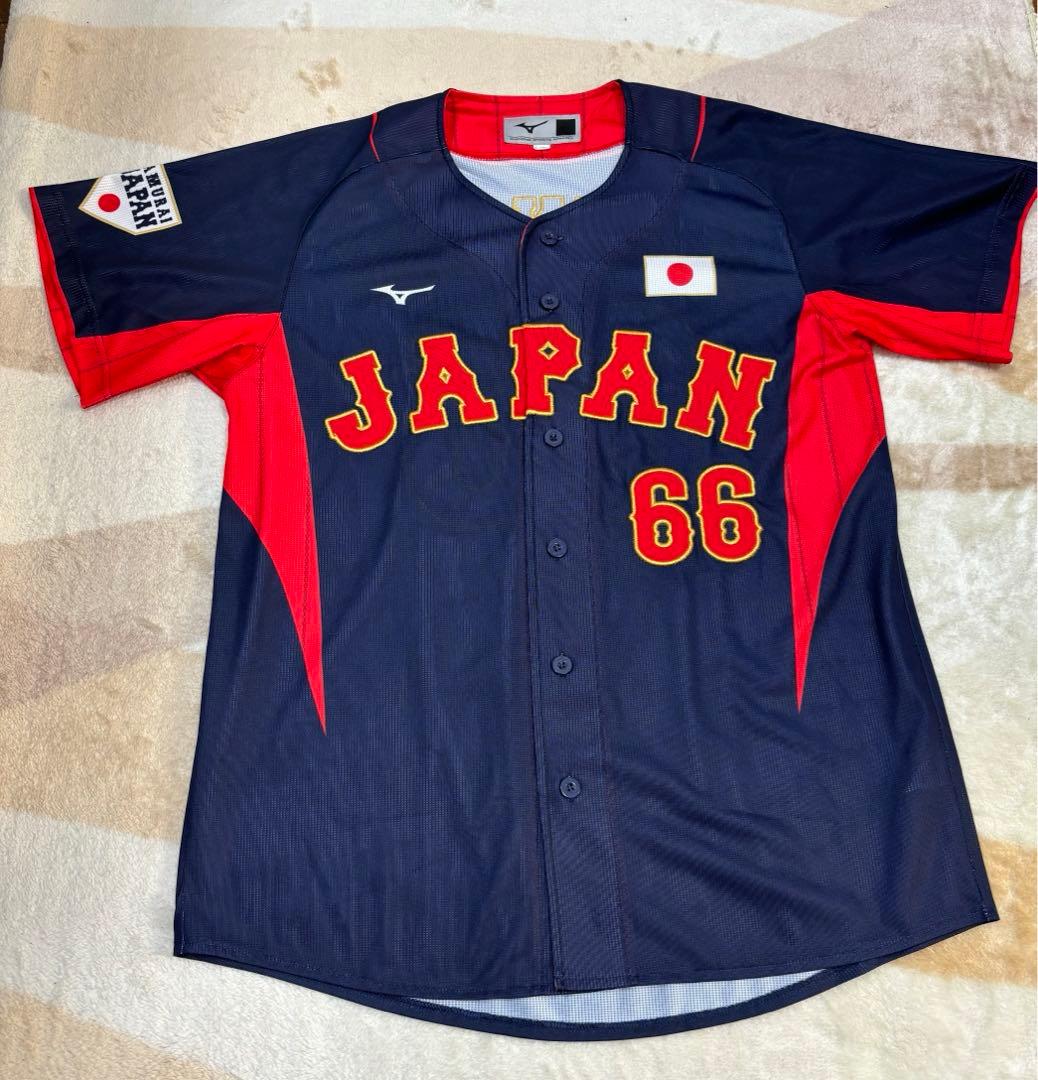 侍ジャパン レプリカユニフォーム(ビジター) #66 万波中正選手