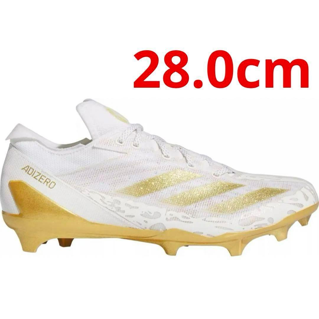 Adizero Electric Speed Cleats GLD　28.0　D Shop Gold, White Mens Adizero Electric Football Cleats – Shoebacca