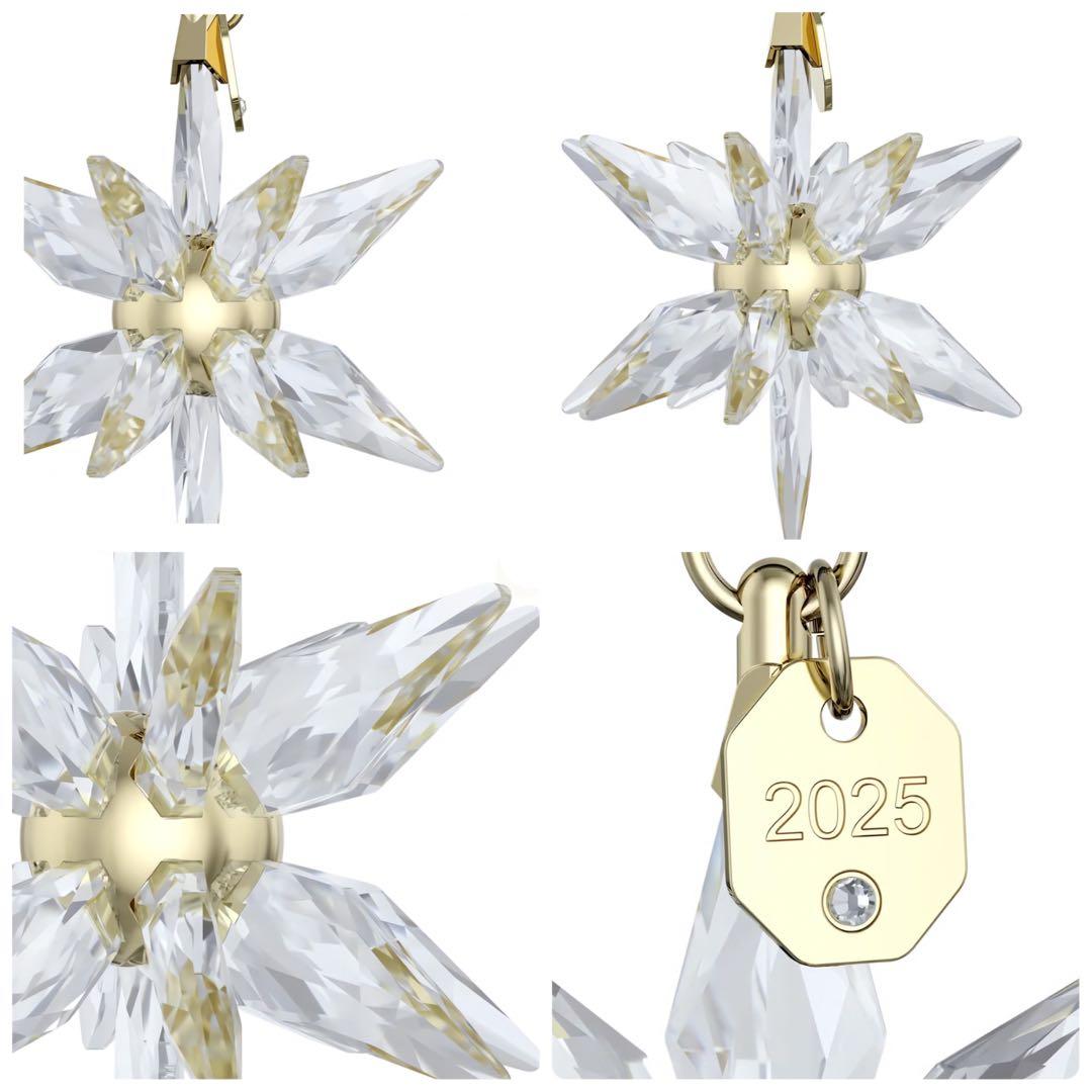 新品☆スワロフスキー 2025 クリスマス 3D オーナメント ホワイト