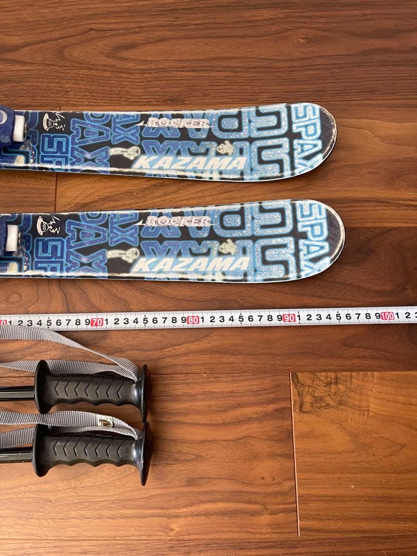 KAZAMA スキー板 96㎝ ブーツ19㎝ ストック75㎝ 収納ベルト - メルカリ
