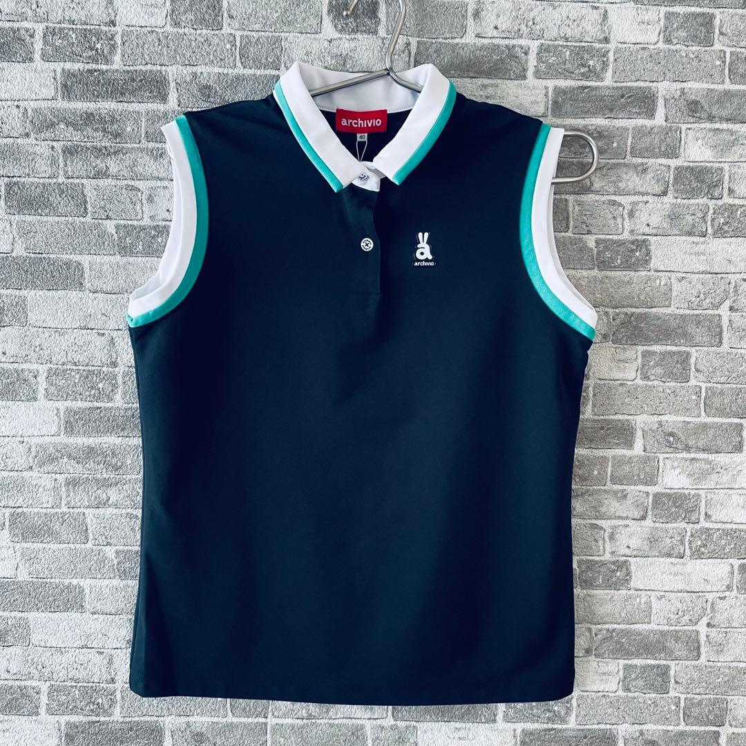 新品 アルチビオ レディース ノースリーブ ポロシャツ サイズ40 L ゴルフ UV速乾ポロ衿ノースリーブ|アルチビオ-アウトレット- - ゴルフウェアや