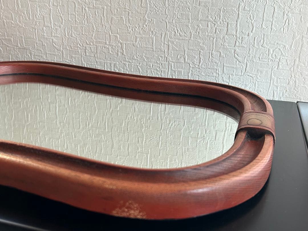 アンティーク ニッカ 壁掛け鏡 リボン ウォールミラー 昭和レトロ