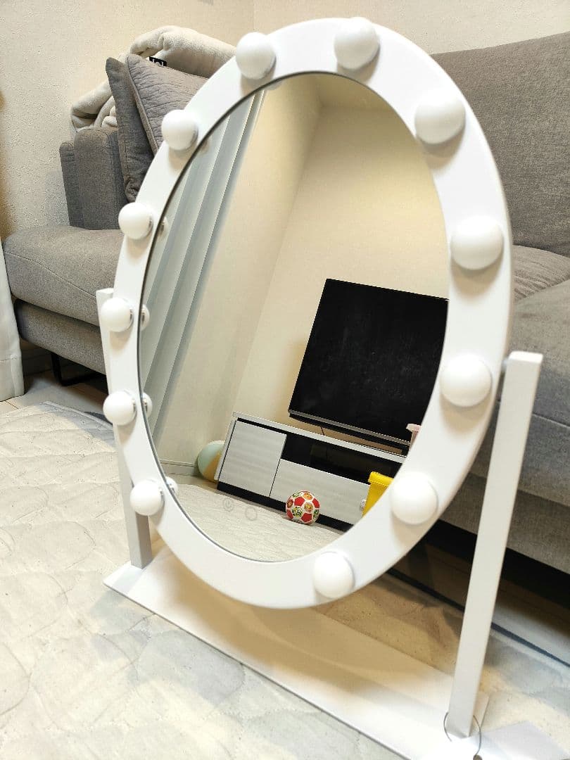 【最終価格】Francfranc フッツェ ハリウッドミラー ラウンド 美品☆ Francfranc（フランフラン） フッツェ ハリウッドミラー ラウンド 3