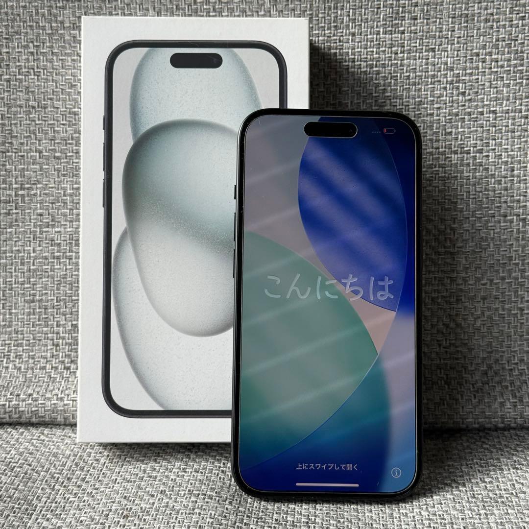 Apple iPhone 15 ブラック 128GB 中古美品 - メルカリ
