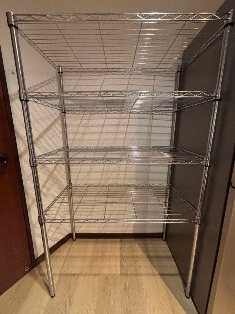 スチールラック 4段　高さ170センチ スチールラック 幅75×奥行30×高さ180cm 4段 70kg/段 アングル棚 ANGLE