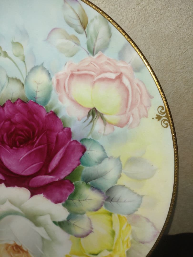 ノリタケ素描薔薇画皿（ハンドペイント） - メルカリ
