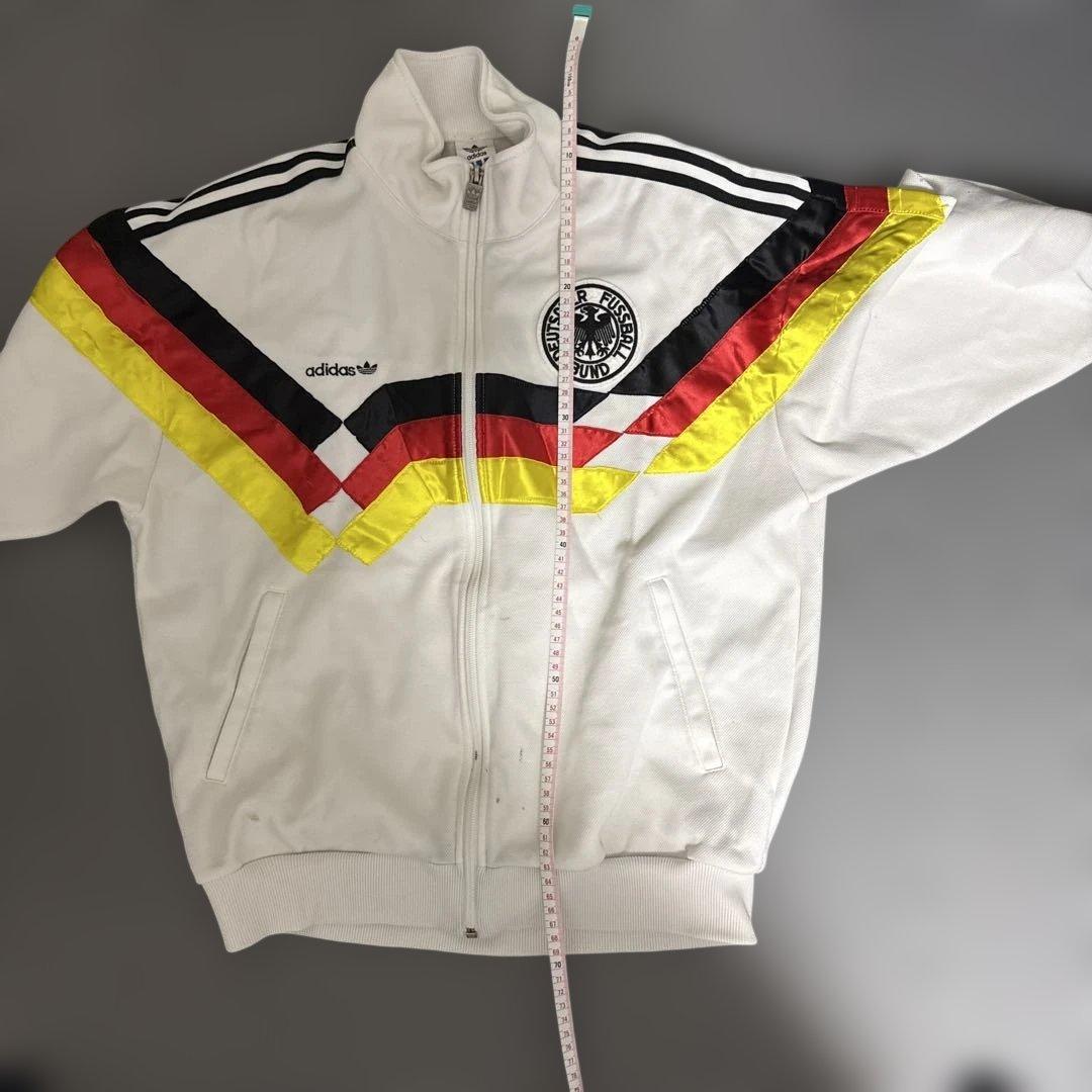 超希少90s adidas ドイツ代表 ジャージ ホワイト上下セット - メルカリ