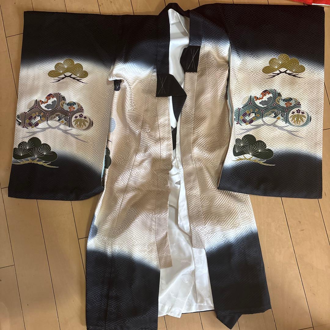 七五三用伝統的和服　男の子5歳 １ヶ月後けします 楽天市場】七五三 着物 男の子 5歳 袴セット 羽織 半襦袢 袴帯 羽織紐