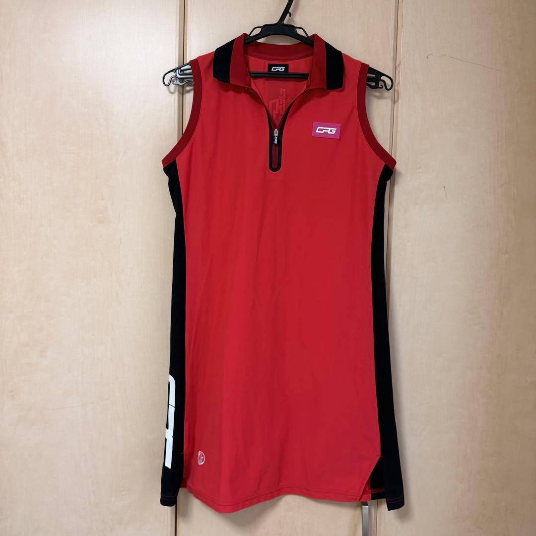 CPG レディース ゴルフ ワンピース Lサイズ レッド - メルカリ