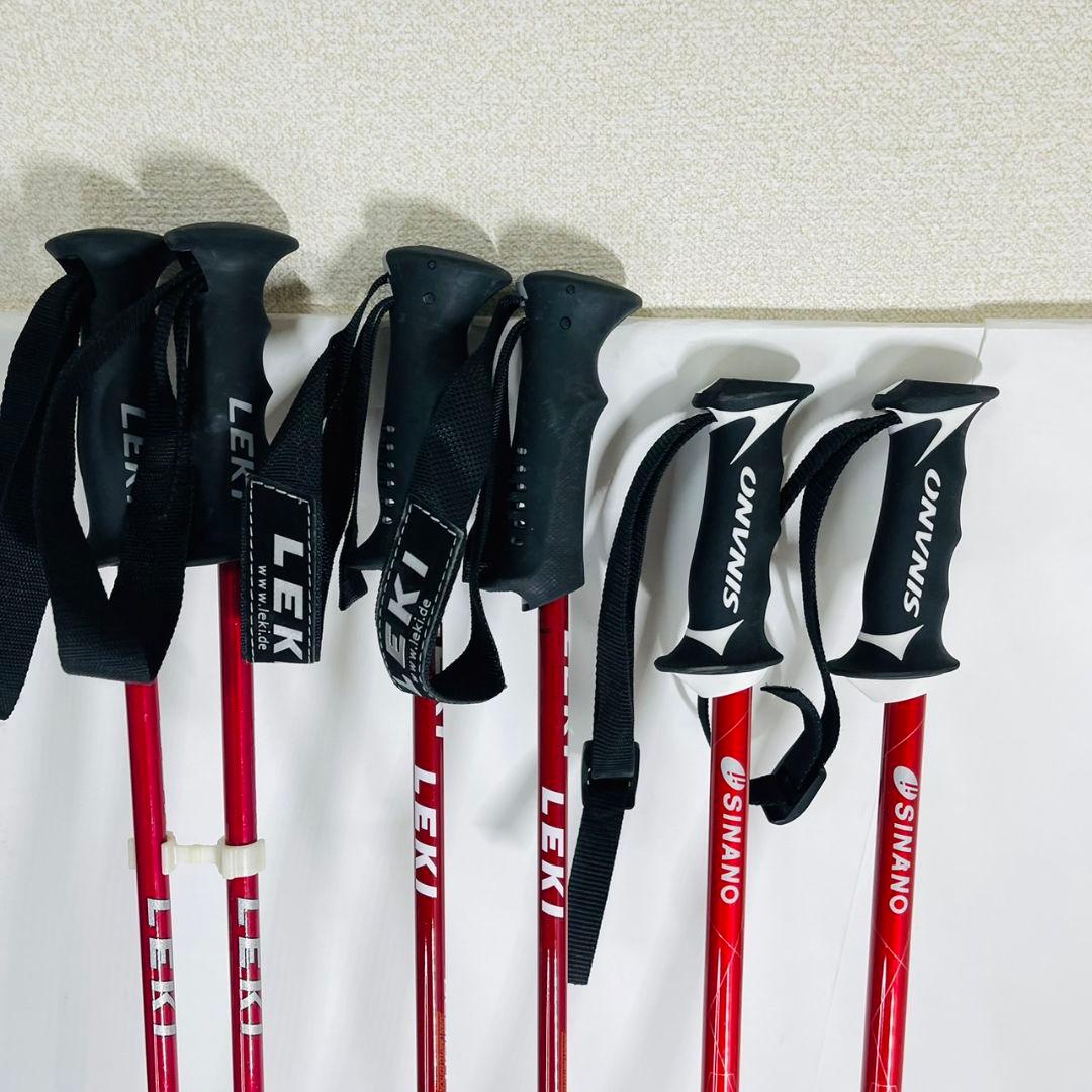 世界121枚 LEKI SINANO スキーストック まとめ売り LEKI