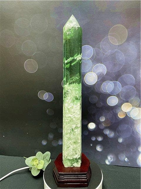 約410mm 1590g超綺麗雪花オブシディアン六角柱B86Z2/179Z12B - メルカリ