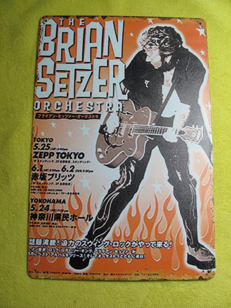 ブリキ看板 ブライアン・セッツァー・オーケストラ ウォールアート