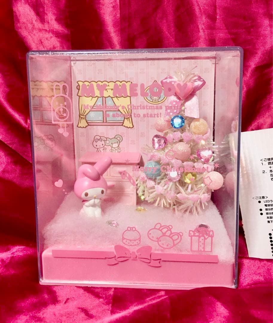 希少品マイメロディー　クリスマスツリージオラマボックス　オルゴール cyws211-02.jpg