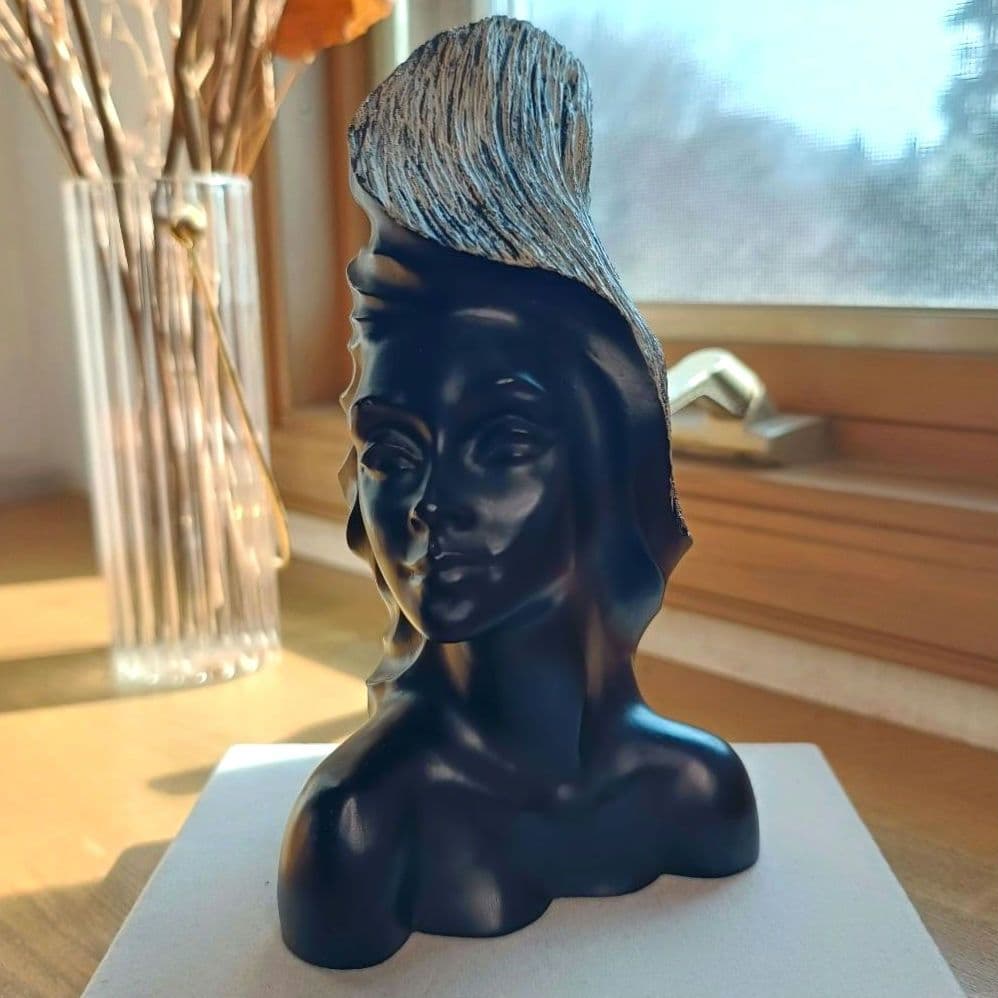 ハワイ ヴィンテージ彫刻 NAPUA 黒珊瑚 70sフランクシャーマン 胸像