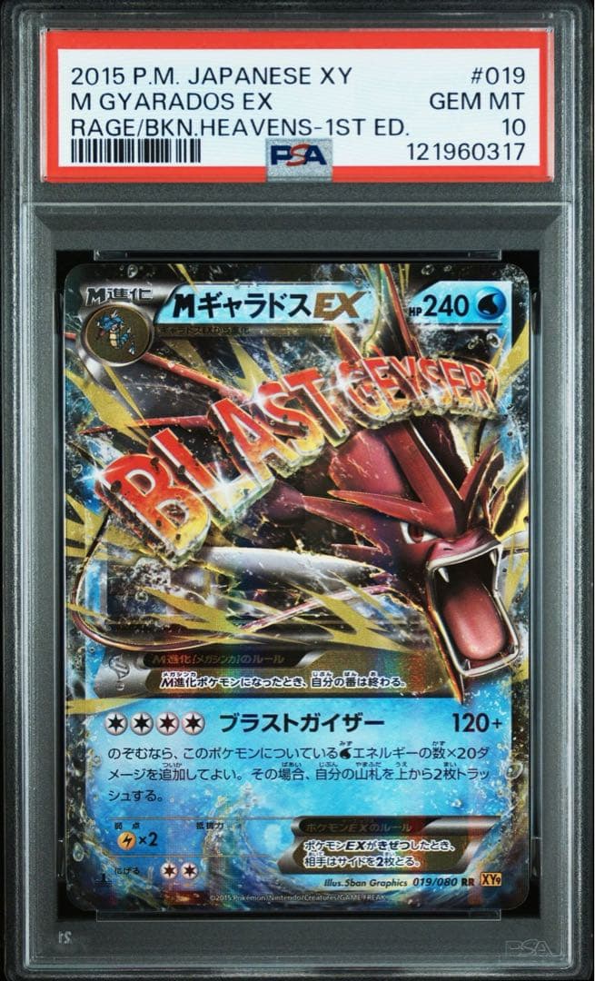 PSA10 MギャラドスEX 019/080 RR XY9 Gyarados PSA10鑑定済〕MギャラドスEX【RR】{019/080}