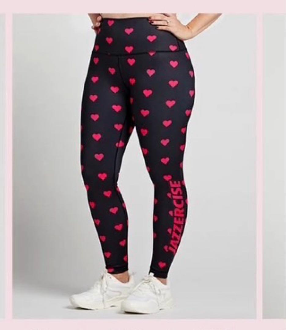 Jazzercise ハート柄レギンス - メルカリ