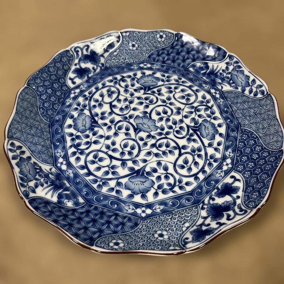 龍峰窯 ねじり祥瑞大皿 三洋陶器 大皿 - メルカリ