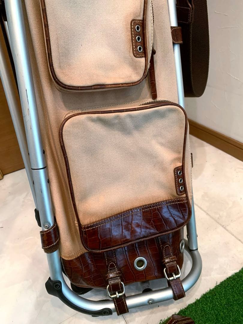 希少 木ノ庄帆布 ミズノ フレームウォーカー スタンドキャディバッグ