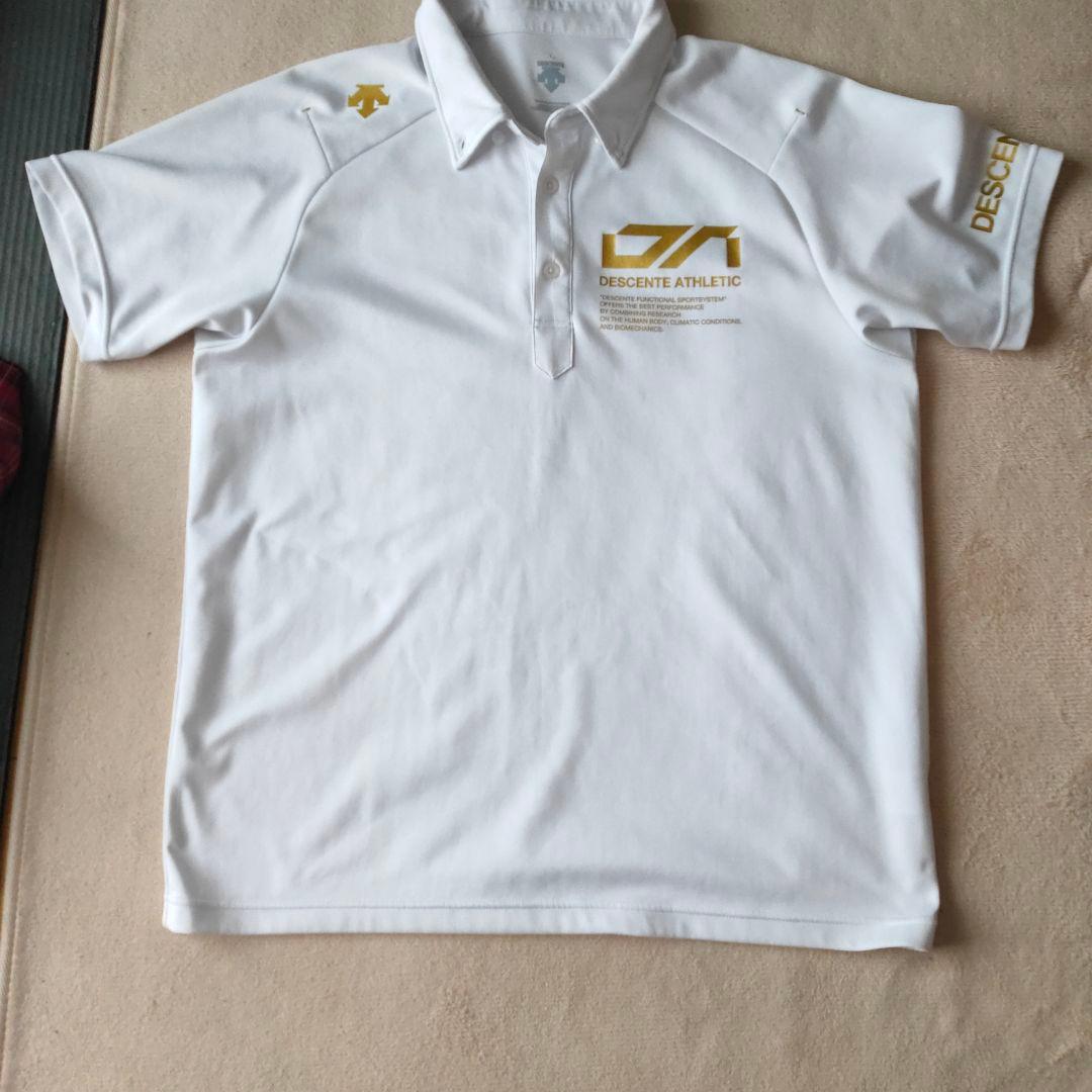 DESCENTE ポロシャツ XOサイズ ホワイト - メルカリ