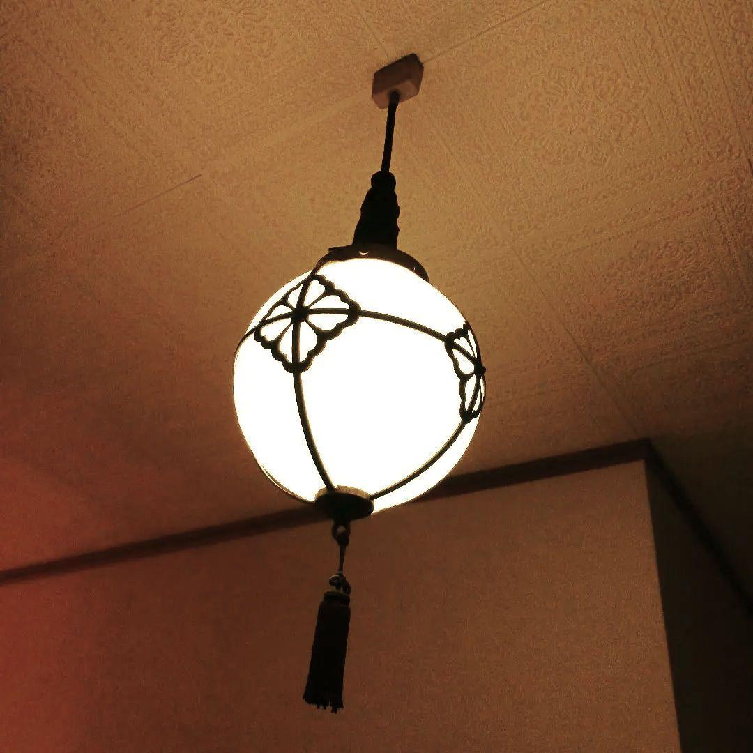 和製アンティーク　 　　　　　大正ペンダントライト ペンダントライト ステンドグラス 引掛けシーリング 1灯 E17 照明器具