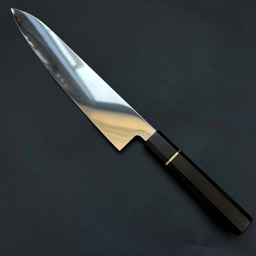 V金10号鏡面黒檀和牛刀240mm 高級黒檀八角柄 - メルカリ