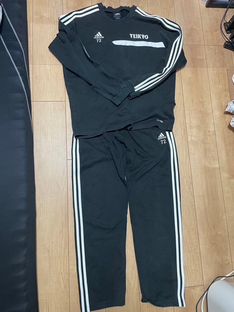 帝京第三 adidas ブラック ジャージセット XLサイズ - メルカリ