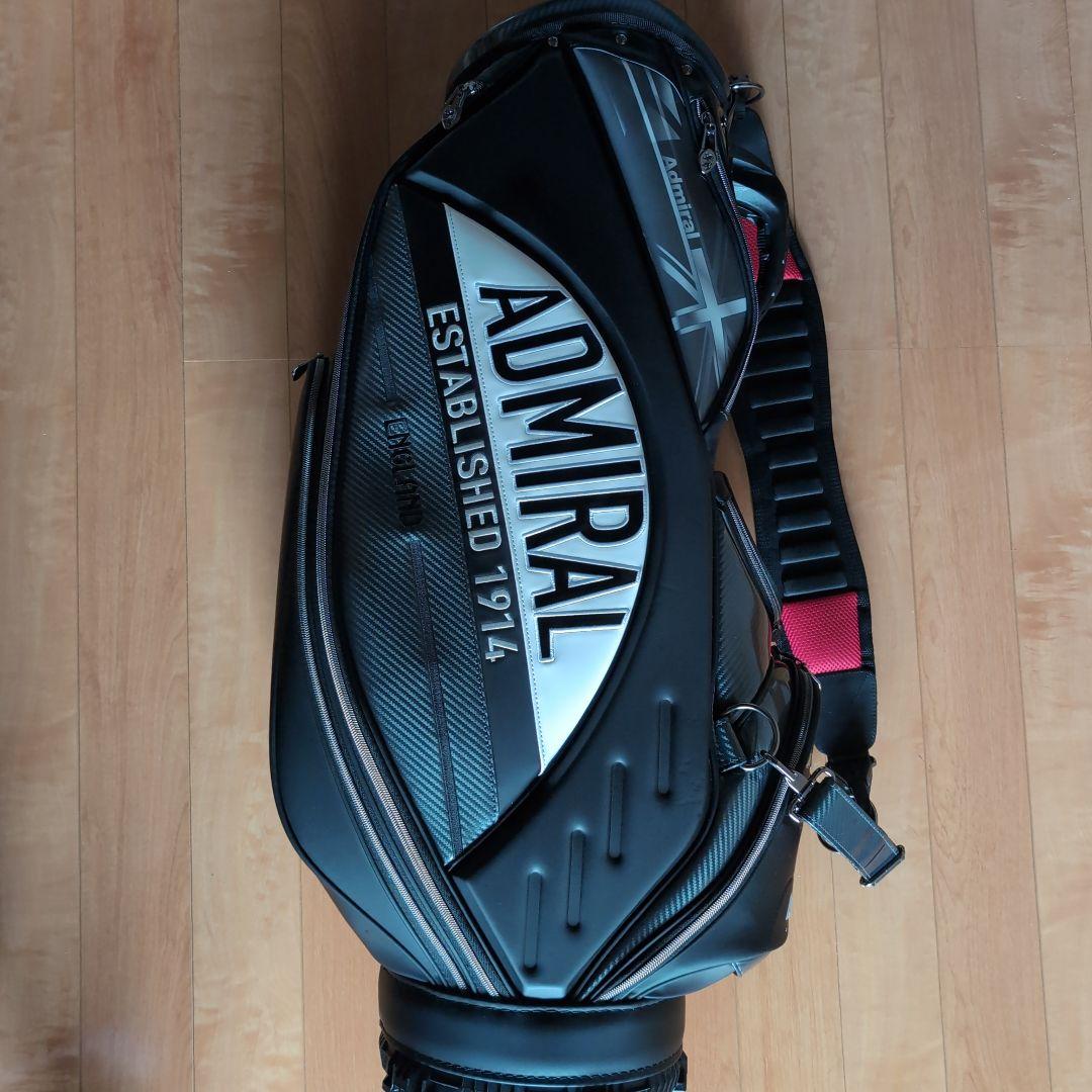 ADMRIAL ブラック ゴルフバッグ Admiral Golf（アドミラルゴルフ） キャディバッグ メンズ 9.0型 5分割