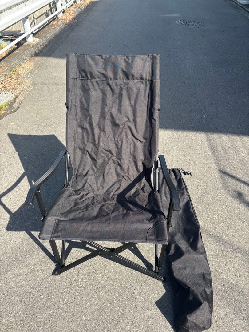 アディロンダック キャンパーズチェア 黒ブラック 収束型 穴あきなし